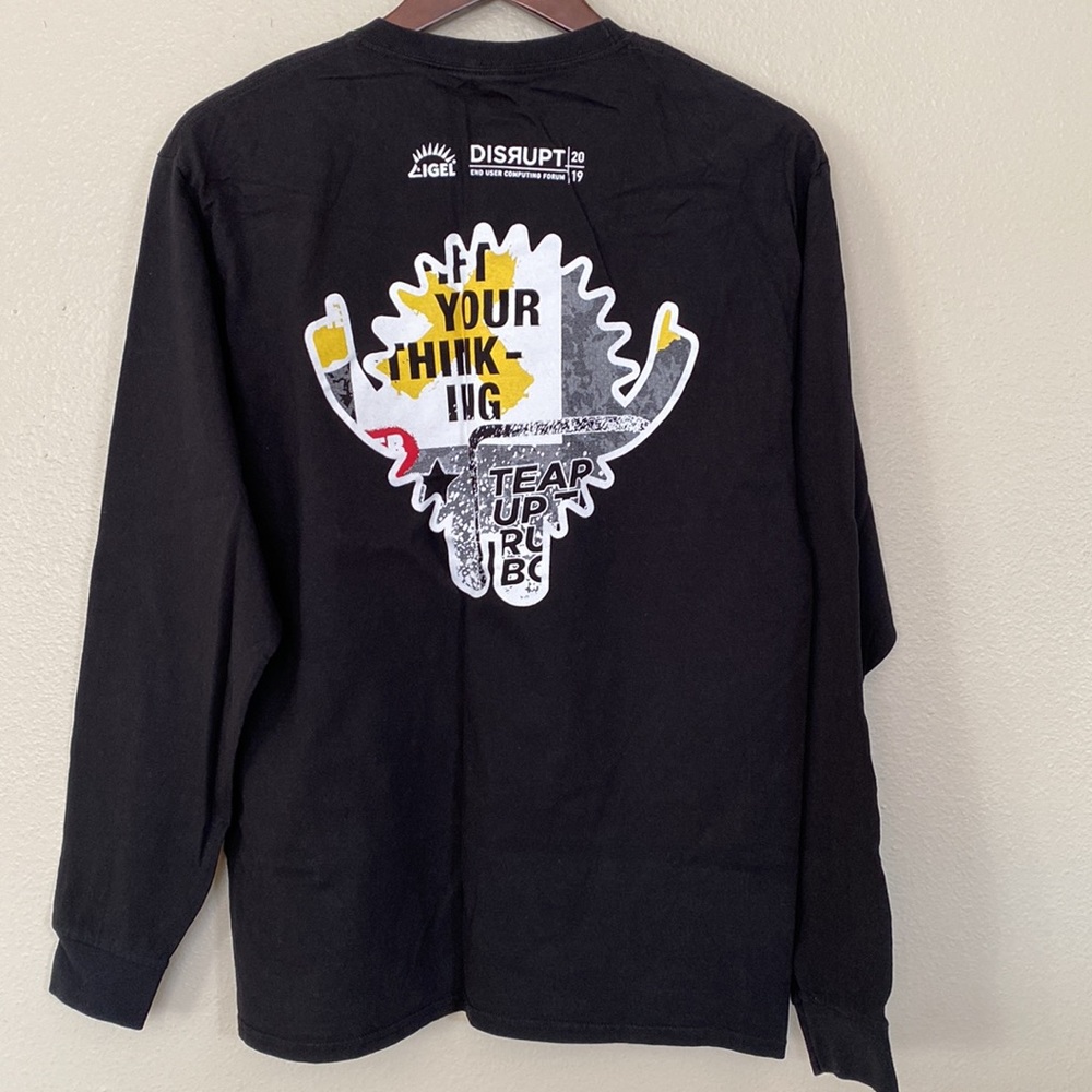 HANES tagless Mens long sleeve tee